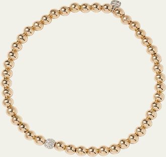 Sydney Evan 14k White Gold Diamond Bead Ball Bracelet