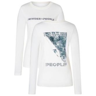 super.natural Powder To The People Bio Jersey L/S Merinolongsleeve f&uuml;r Damen | wei&szlig;