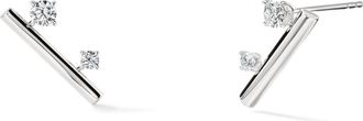 HEARTS ON FIRE Barre 18K Gold Floating Diamond Climber Earrings, 0.30ct. in White Gold/Diamond at Nordstrom