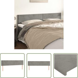vidaXL Testiera in velluto - Testiera Grigio Chiaro 160x5x78/88 cm in Velluto