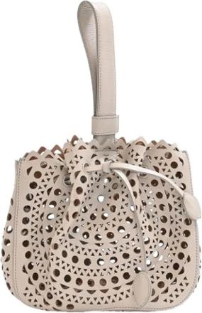 Alaia Pre-owned Bucket Bags, female, Gray, Size: ONE SIZE Pre-owned Bucket Bag