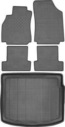 OEM Juego De Alfombrillas De Goma Para Renault Megane Iii Kombi (2009-2016) + Alfombrilla Para El Maletero