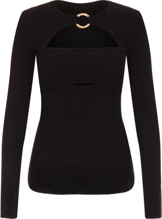 Roberto Cavalli Truien - Dames - Ronde hals truien - Zwart - M - Truien & Vesten