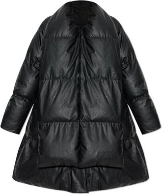 Maison Margiela Jassen, Dames, Zwart, S, Leer, Donsjas