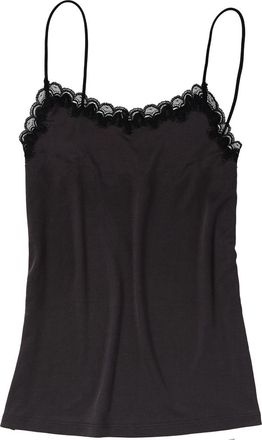 Uwila Warrior Soft Silk Lace Trim Camisole in Shale Tap Shoe Black at Nordstrom, Size 3X-Large