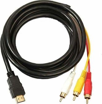 OEM Cavo Da Hdmi A Rca Da 1,5 M - Connettori Placcati In Oro 24 Carati - Trasferimento Del Segnale Stabile - Compatibile Con Lettori Dvd E Proiettori
