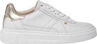 Baldinini Perforated Leather Sneaker - Dames - Sneakers - Wit - 40 EU - Leer - Schoenen