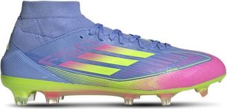 adidas Womens adidas F50 Pro Mid Firm Ground - Soccer Shoes Blue Fusion/Lucid Lemon/Lucid Pink Size 10.0