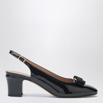 Ferragamo Black Vara bow slingback shoes