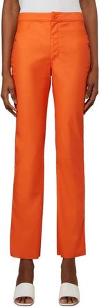Maisie Wilen Moderne Straight Leg Broek - Dames - Straight fit broeken - Oranje - S - Polyester - Broeken