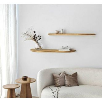 Dmora Dmora - Estanter&iacute;a Alnila, Estante, Estante De Pared, Estanter&iacute;as Multiusos, 100x25h3 Cm, Roble, Con Embalaje Reforzado