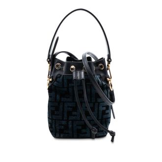 Fendi Pre-owned Fendi Mini Zucca Tapestry Mon Tresor Bucket Bag Ladies 8BS010 ALMK 229 0189