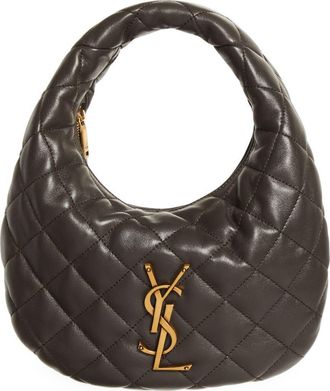 Saint Laurent Baby Icare Quilted Leather Hobo Bag in Urban Grey at Nordstrom