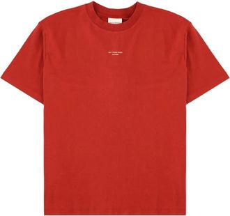 Dr&ocirc;le de Monsieur Le T-Shirt Slogan Classique - Heren - T-shirts - Rood - XL - Katoen - Tops