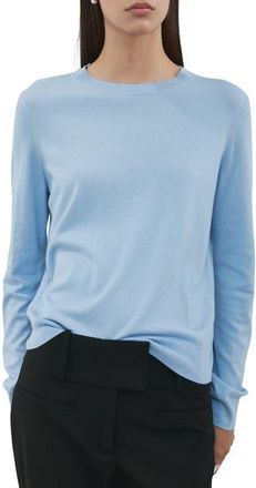 Mango Crewneck Sweater in Sky Blue at Nordstrom, Size X-Small