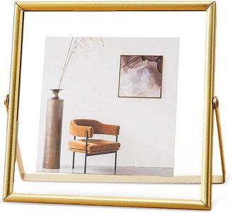 OEM Marco De Fotos De Cristal Dorado De 15 X 15 Cm Para Flores Prensadas