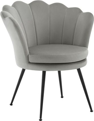 Woltu Sillón Acolchado para Dormitorio, Terciopelo, Gris - Woltu