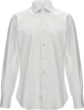 Barba Heren, Overhemden, Wit, Maat: M Katoen