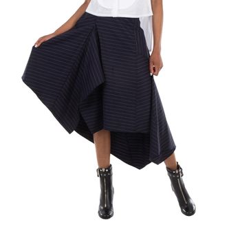 J.W.Anderson Pinstripe Panelled Midi Skirt, Brand Size 8 (US Size 4)
