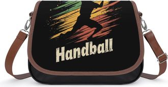 Generic Vintage Handball Womens Crossbody Bag Fashion Shoulder Handbags Message Tote Bag with Adjustable Strap