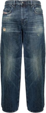 Diesel 2001 D-Macro Jeans - Heren - Loose Fit Jeans - Grijs - W33 - Katoen - Jeans