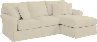 Ballard Designs Baldwin 2-Piece Right Arm Chaise Sectional - Bennett Lichen Crypton Home Performance - Ballard Designs