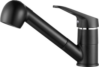 OEM Grifo De Cocina Negro Con Rociador Extra&iacute;ble, 2 Chorros, Mezclador De Lat&oacute;n Giratorio De 360&deg;, Monomando, Agua Fr&iacute;a Y Caliente Para Fregadero O Lavabo