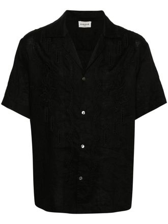 P.A.R.O.S.H. Camicia con ricamo a fiori - Nero