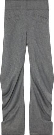 Ganni Draped grey trousers