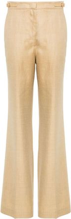 Gabriela Hearst Vesta trousers - women - Wool/Linen/Flax/Silk/Cupro - 42 - Brown