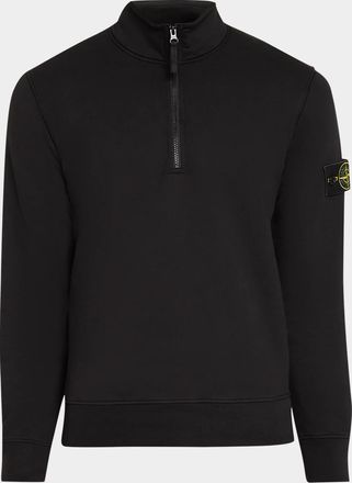 Stone Island Felpa Cotton Quarter-Zip Jacket