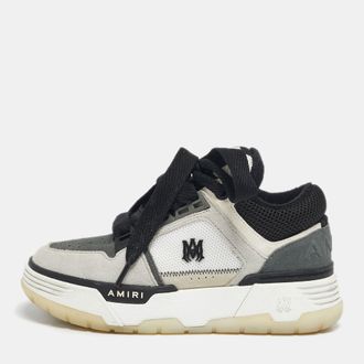 Amiri Tricolor Mesh And Suede Ma1 Lace Up Sneakers
