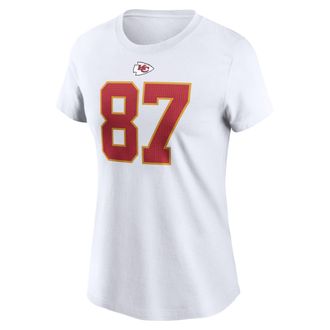 Nike Travis Kelce Kansas City Chiefs Nike Womens NFL T-Shirt in White | NKAF10A7GF-TZ0