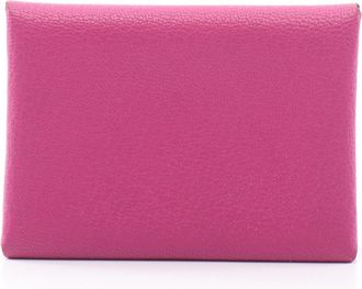Herm&egrave;s Pink Chevre Leather Coin Purse/Coin Case (Pre-Owned)