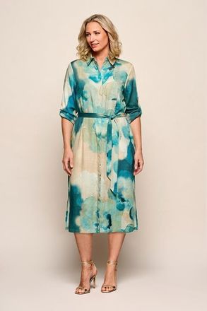 Mart Visser Bowie Print Jurk Blauw Maxi