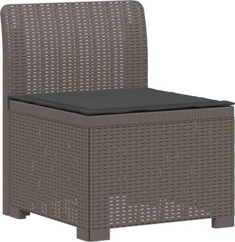 vidaXL Sill&oacute;n Individual De Jard&iacute;n Con Coj&iacute;n Apariencia De Ratan Pp Vidaxl