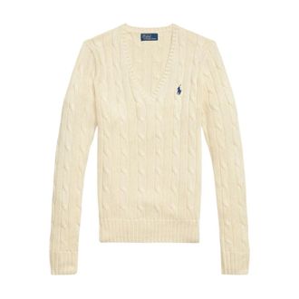 Polo Ralph Lauren Truien & Vesten, Dames, Wit, M, Wol, Kimberly Long Sleeve Pullover