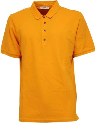 Alpha Studio Polo Shirts, male, Yellow, 3XL, Yellow Cotton T-shirt Au-7451Bs