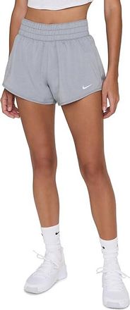 Nike One Dri-FIT Mid-Rise 3 Brief-lined Shorts Womens Shorts Smoke Grey/Heather/Reflective Silver : LG (US 12-14) 3, Polyester/Spandex