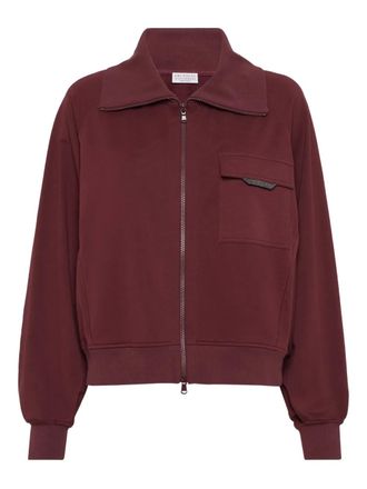 Brunello Cucinelli Monili-detail sweatshirt - Red