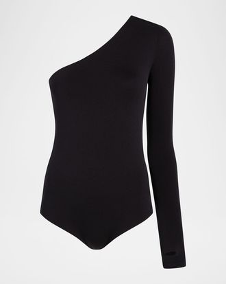 Commando Prima Ballet One-Shoulder Microfiber Bodysuit