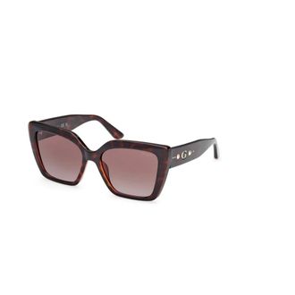 Guess Sunglasses, female, Brown, 55 MM, Square Plastic Sunglasses