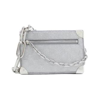 Louis Vuitton Pre-owned Damier Glitter Mini Soft Trunk Schoudertas - Dames - Pre-owned - Grijs - Maat: ONE Size Leer