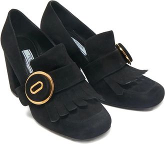 Prada Pumps con frange 90mm - Nero