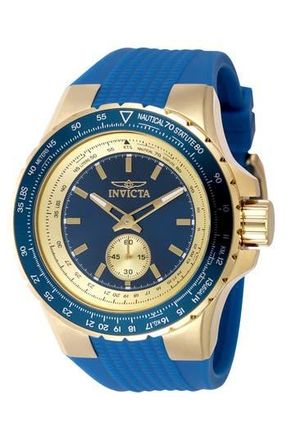Invicta 49307 Aviator Watch in Blue/gold at Nordstrom Rack