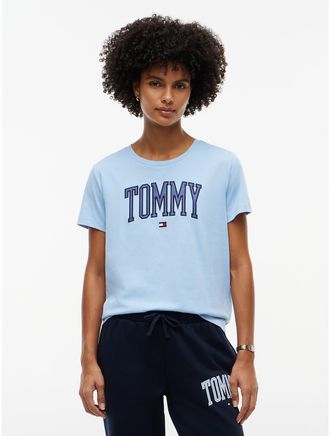 Tommy Hilfiger Womens Varsity Tommy Logo T-Shirt - Blue - XXL