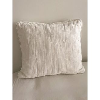 Anaya with Love Easy Cotton Gauze Euro Pillow with Down Alternative Insert in Beige at Nordstrom, Size 26X26