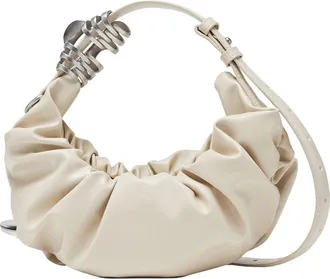 Diesel Womens Hobo Bag Grab-D White Medium-White Handbags Medium/white Hand