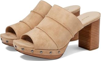 Pelle Moda Pelle Moda Amery Sandals Brown Suede Round Toe Block Heel Slip-On JOBB185