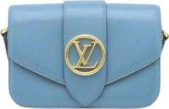 Louis Vuitton Pre-owned Pont 9 MM - Dames - Vintage Schoudertas - Blauw - ONE Size - Leer - Vintage